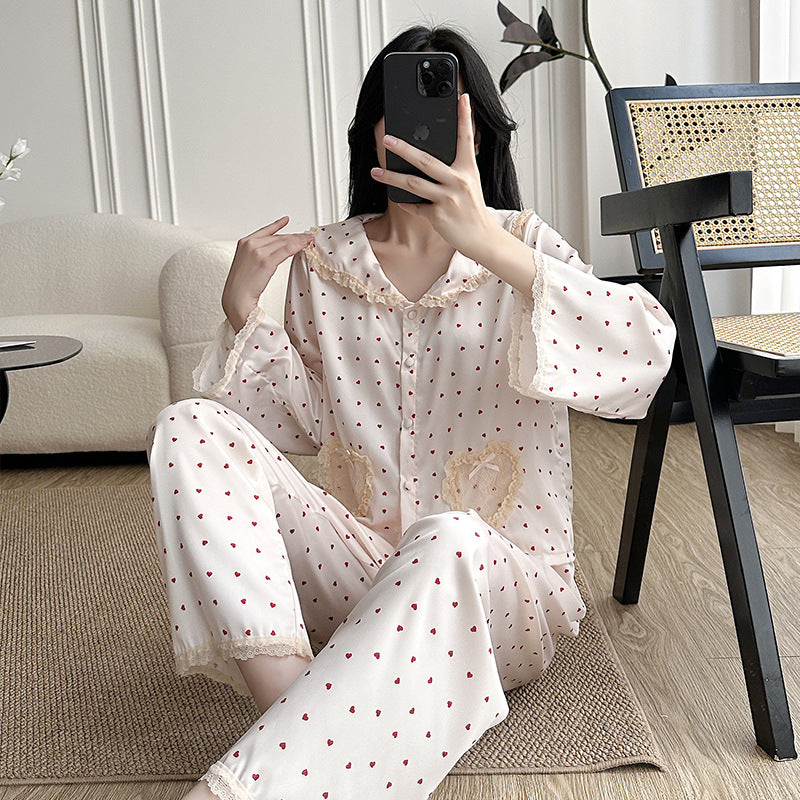 Korean Lace Heart Pajamas