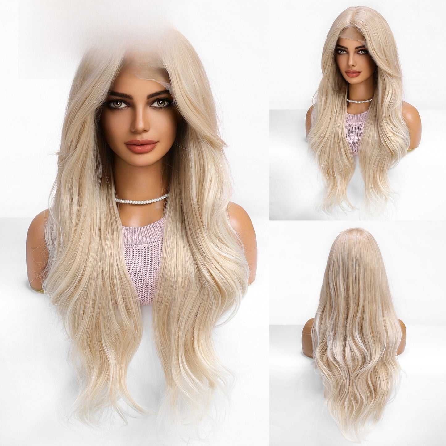 Lace Front Wig Japanese Silk Long Curly Hair