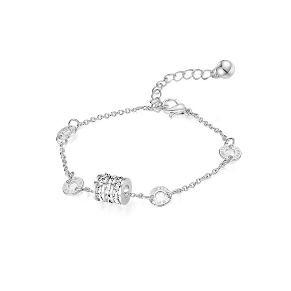 Lady's stainless steel layered bracelet