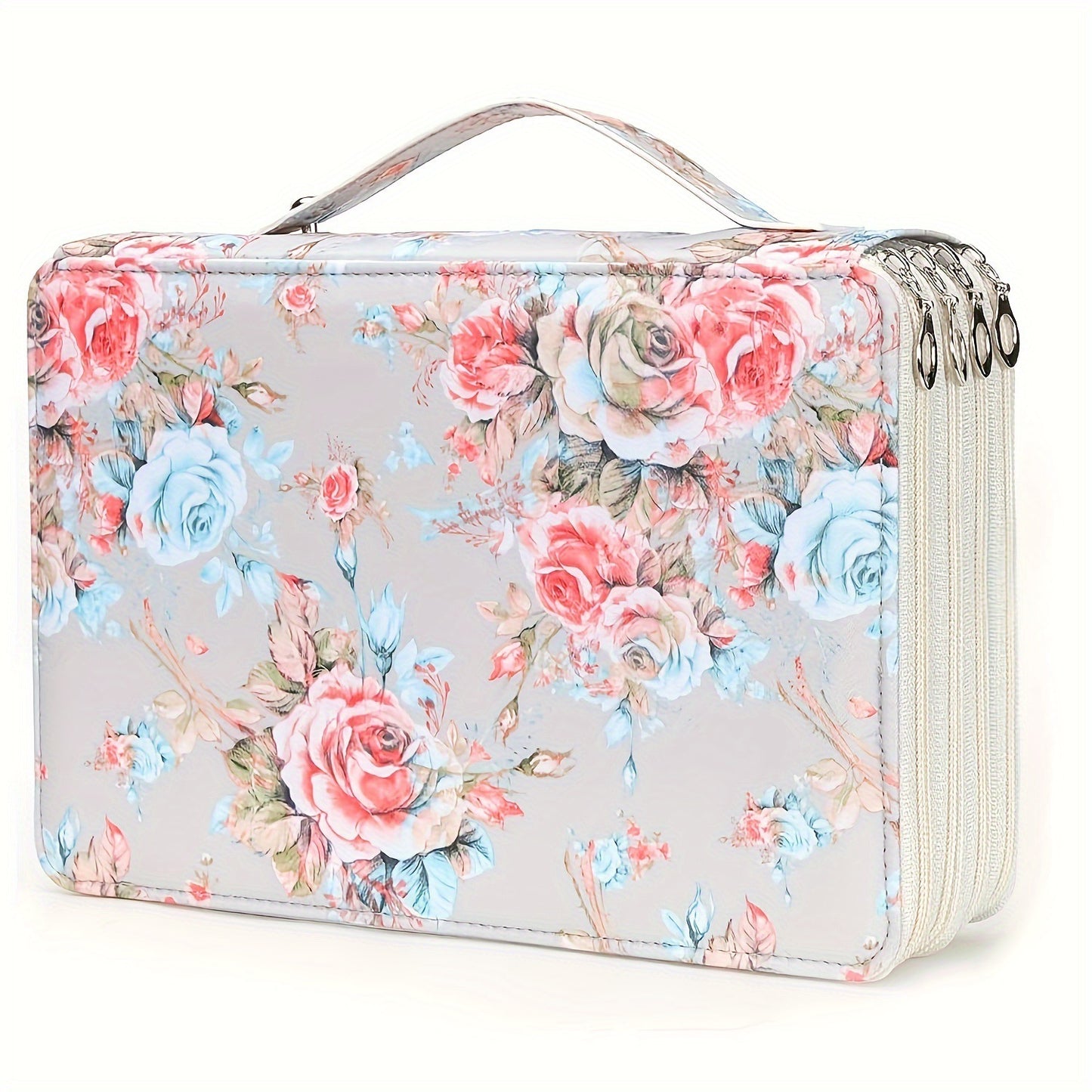 Large-capacity five-layer zippered pencil case
