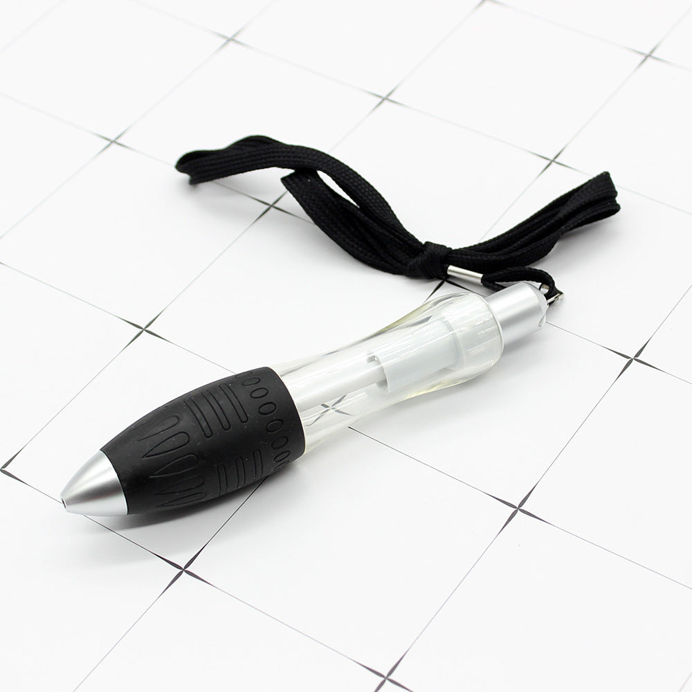 Large Fat Ballpoint Pen with Lanyard and Leather Case