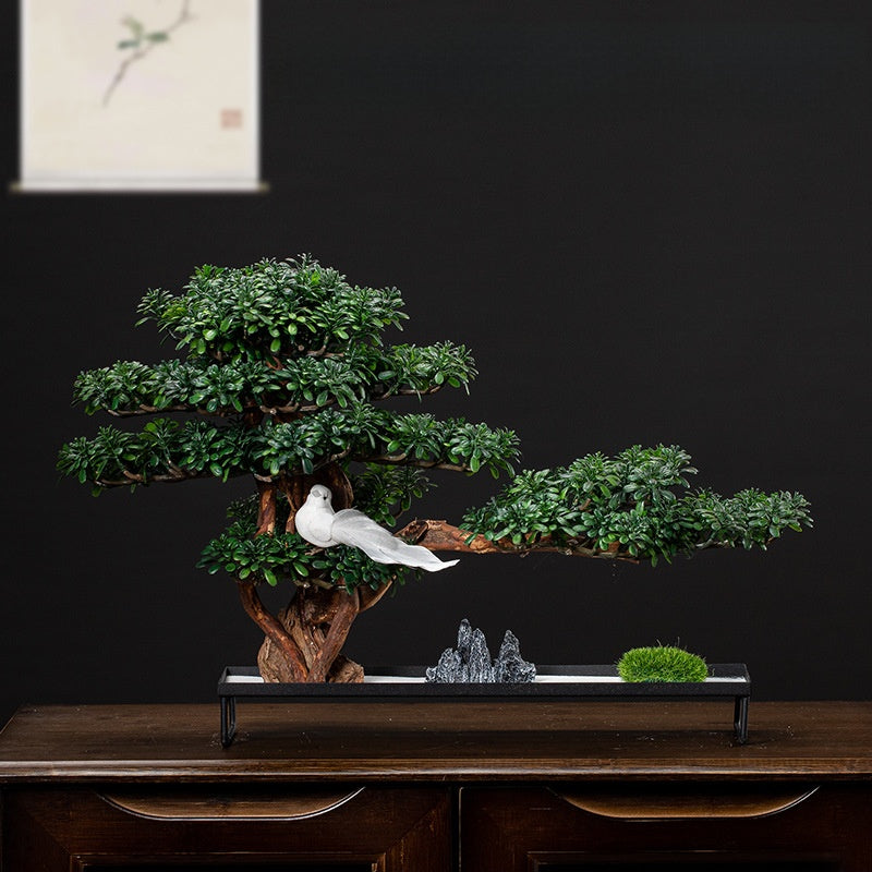 Large Floor Green Planting Fake Tree Simulation Pine Bonsai Decor