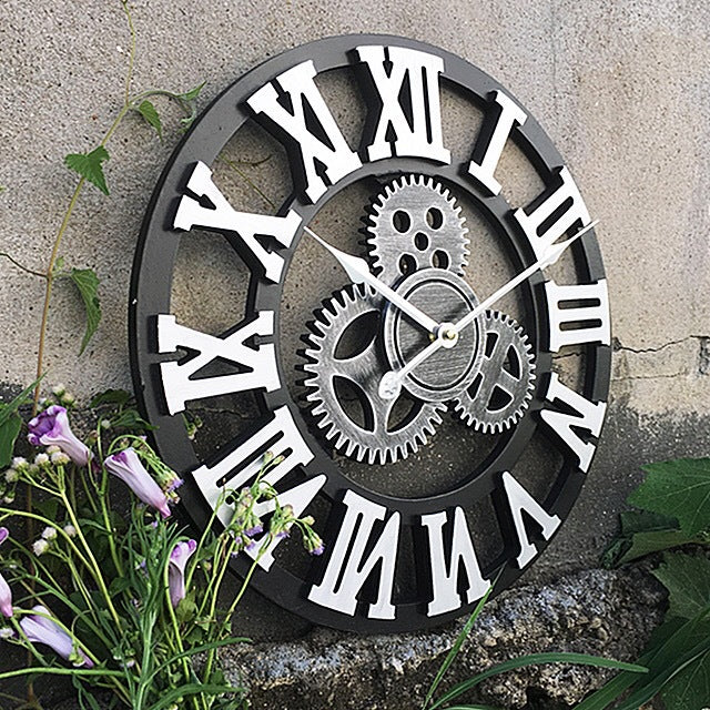 Large industrial style wall clock