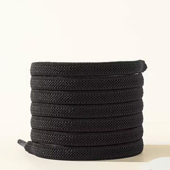 Lazy person's shoes with self-tie laces