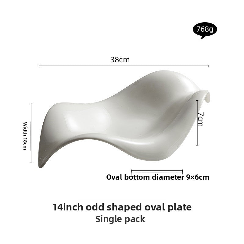 Leaf Shaped Ceramic Salad Plates