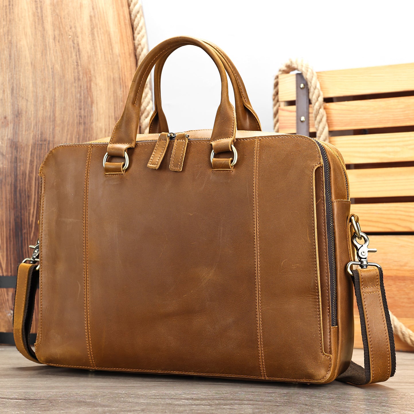 leather briefcase