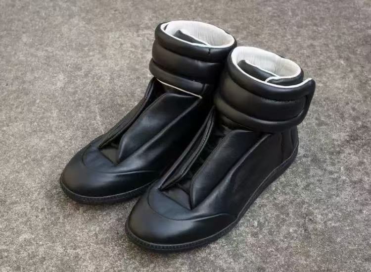 Leather sporty retro men's shoes