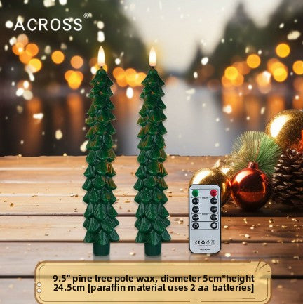 LED Christmas Pine Cone Simulation Candle Light with Remote