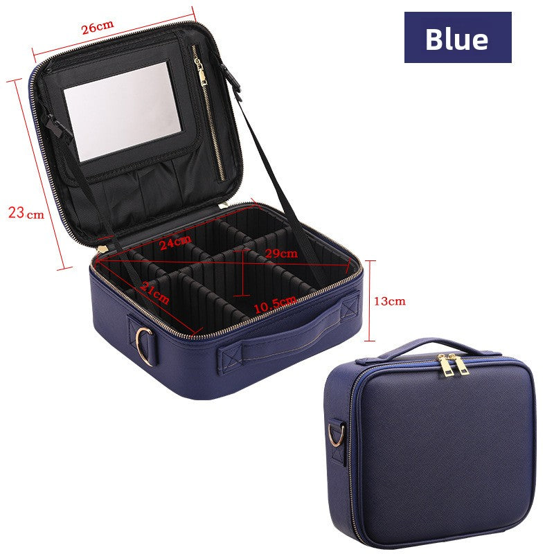 LED Lighted Makeup Bag with Mirror Portable Travel Organizer