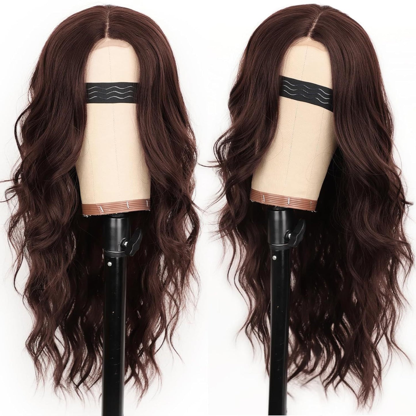 Long Curly Synthetic Wig with Middle Part