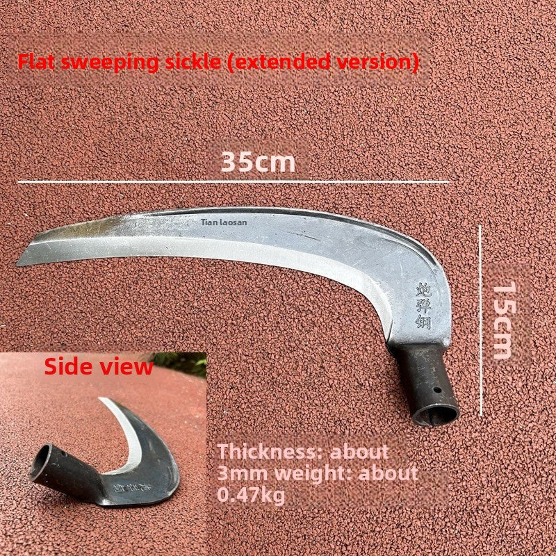 Long Handle Agricultural Sickle for Weed and Grass Cutting