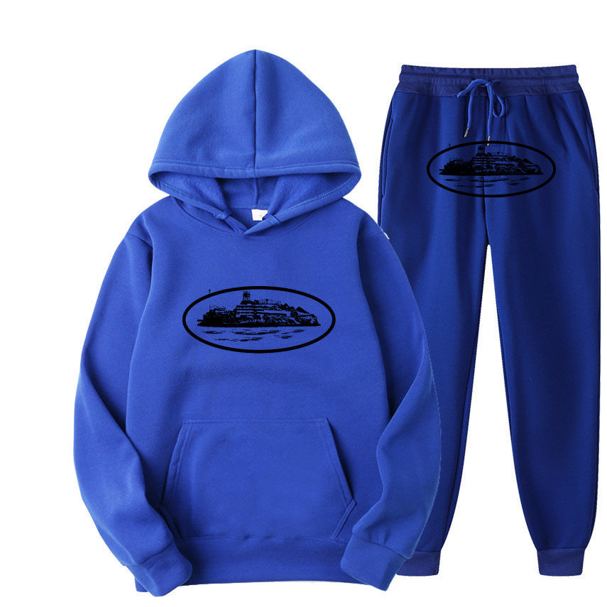 Loose hoodie set for trendy street wear