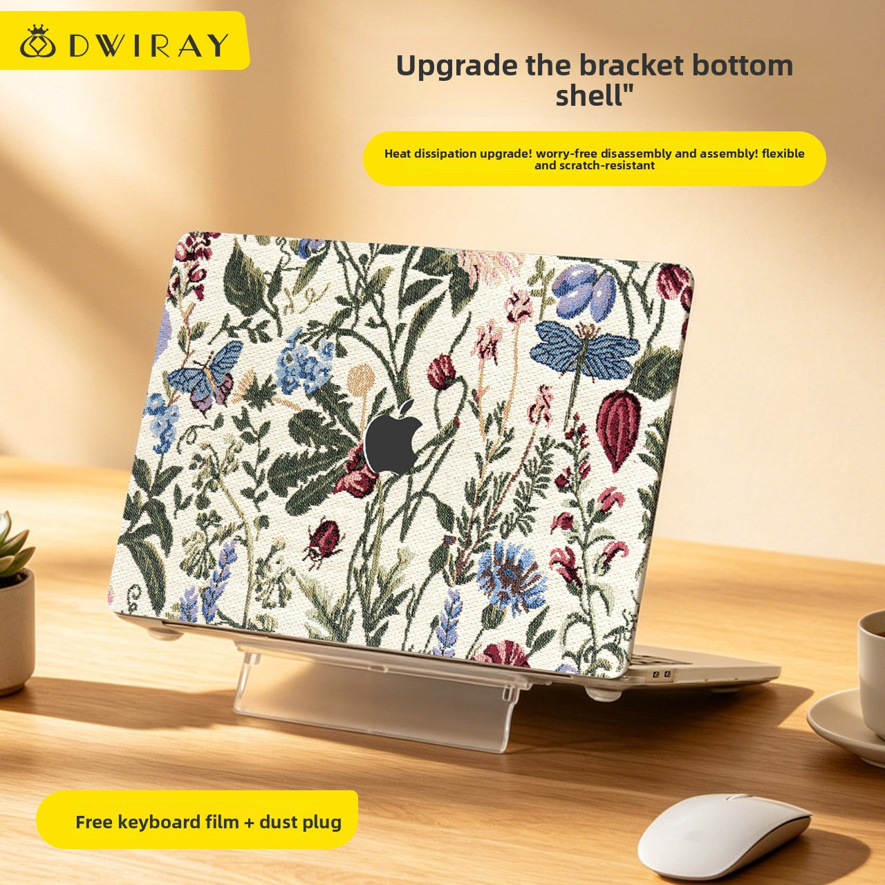 MacBook Protective Case with Embroidery Design