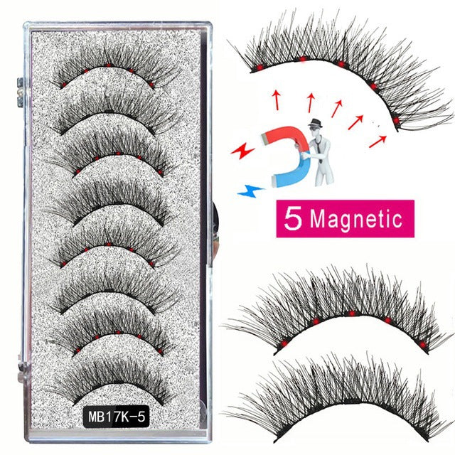 Magnetic False Eyelash Set with Clip Reusable No Glue