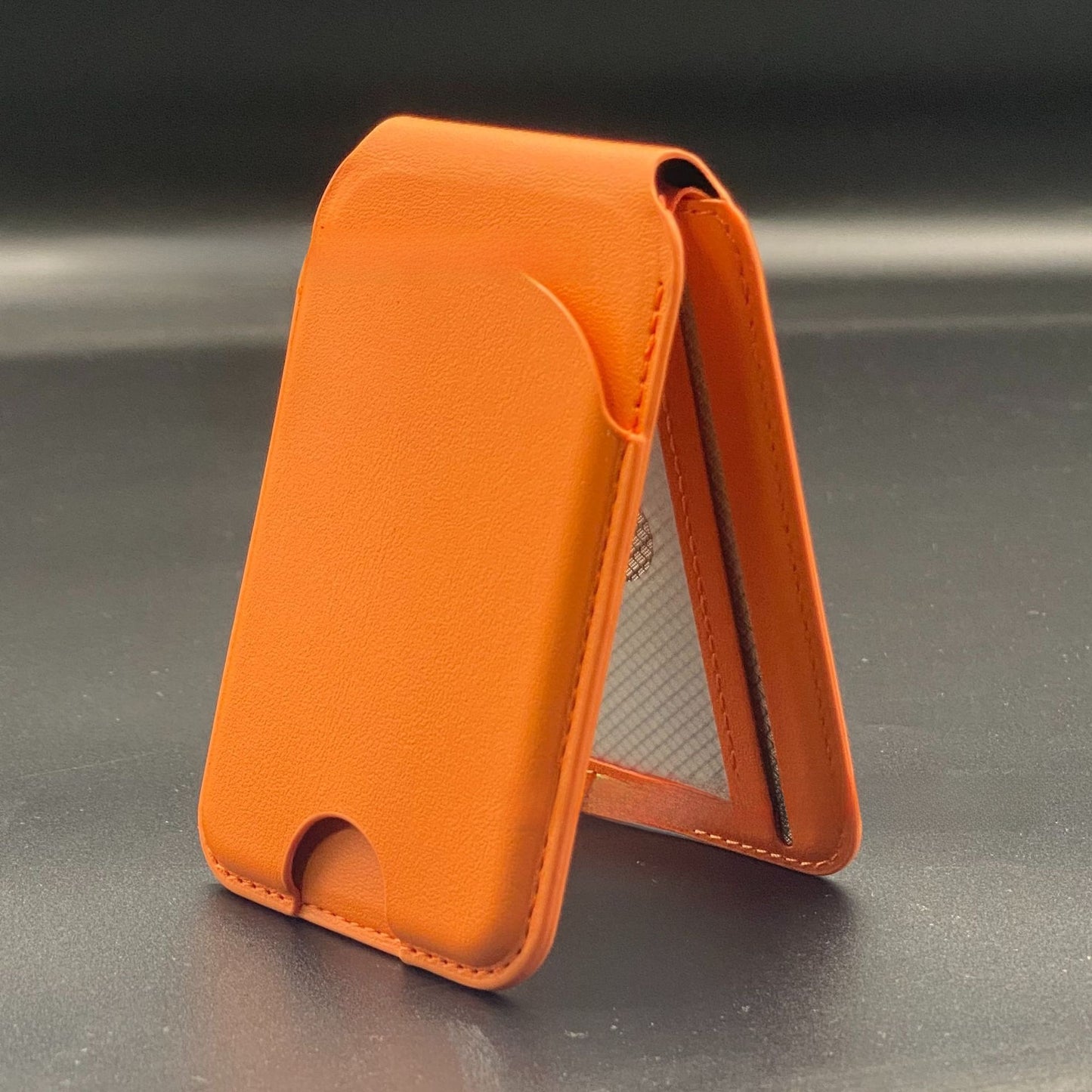 Magnetic Leather Card Holder with Stand for iPhone