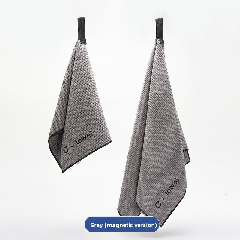 Magnetic Microfiber Sports Towel for Golf and Outdoor Use