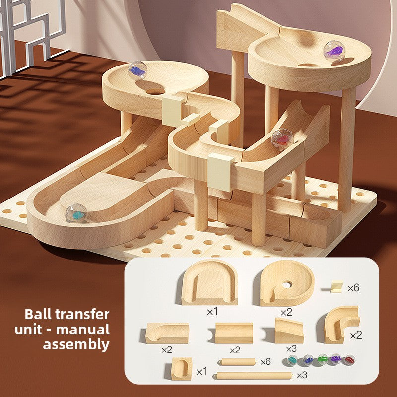 Mechanical Track Ball 3D Wooden Puzzle Toy