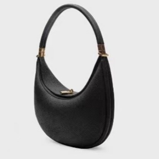 Medium Leather Commuter Shoulder Bag - Classic Selenodont Design