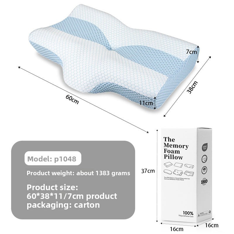 Memory foam cervical pillow