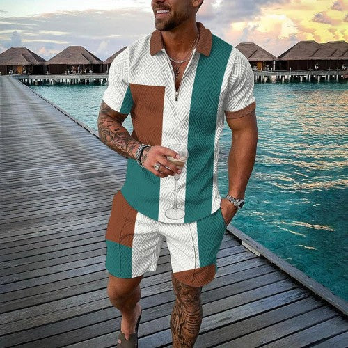 Men's 3D Printed Short Sleeve Sportswear