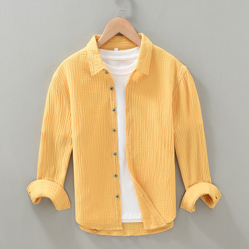 Men's Casual Cotton Long Sleeve Shirt