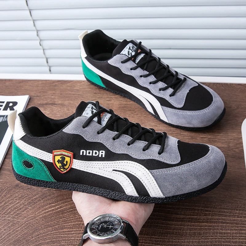 Men's Casual Leather Sports Shoes with Inner Height Increase