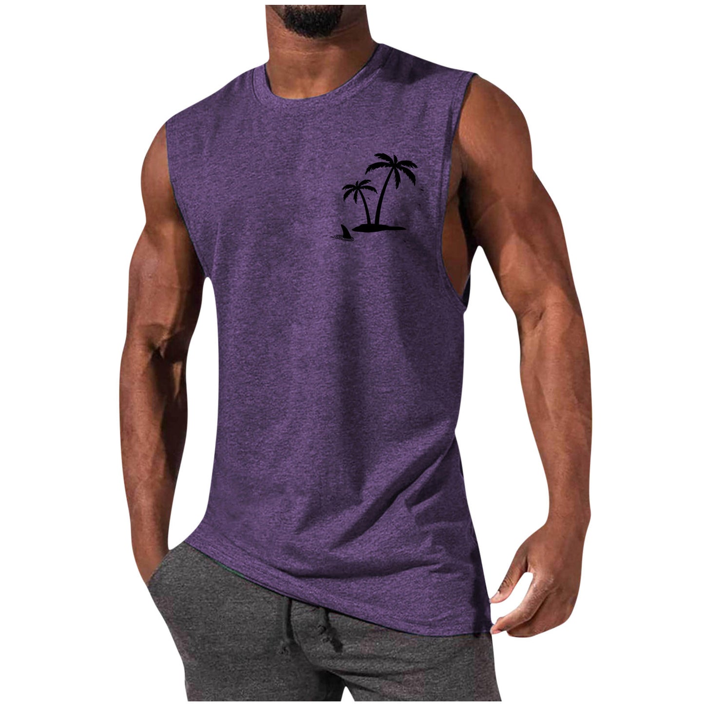 Men's Printed Sleeveless Tank Top