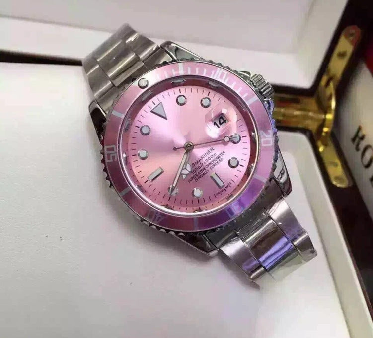 Men's Stainless Steel Quartz Watch with Calendar