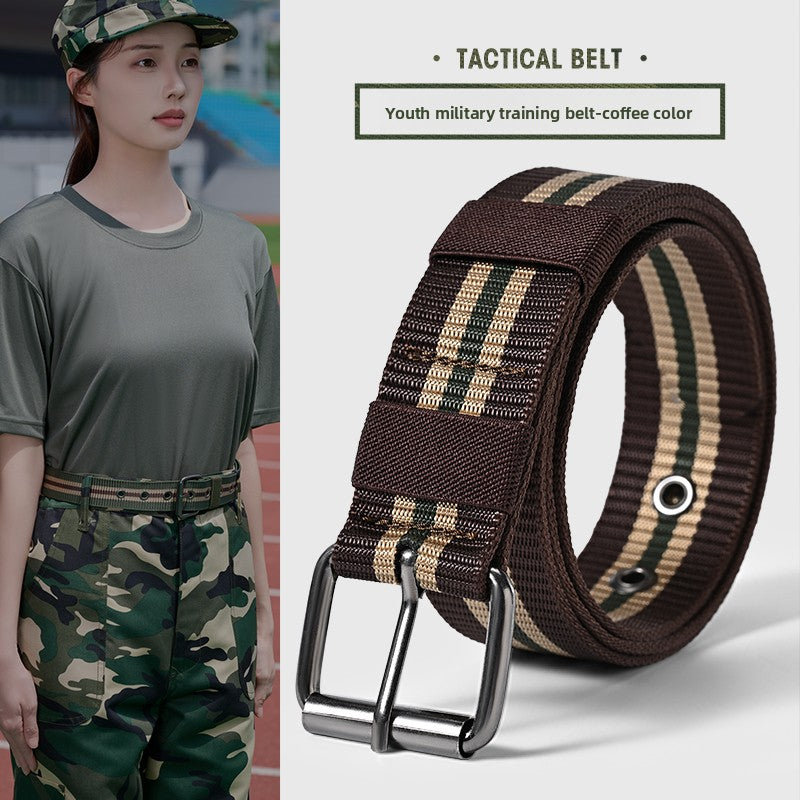 Mens Automatic Buckle Canvas Belt
