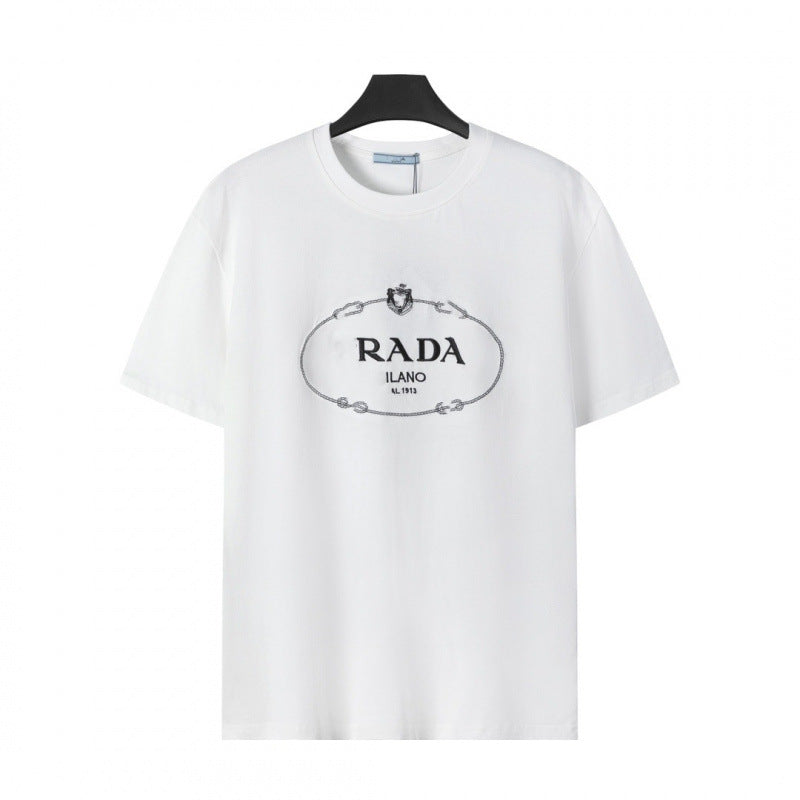 Mens Cotton T-Shirt with Metal Logo