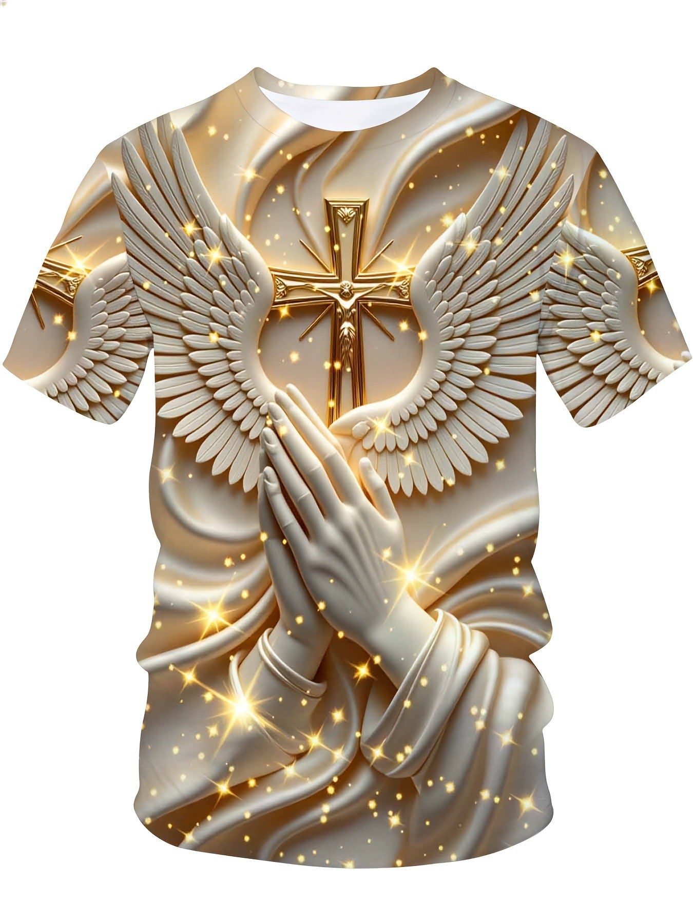 Mens Divine Wings Print T-Shirt