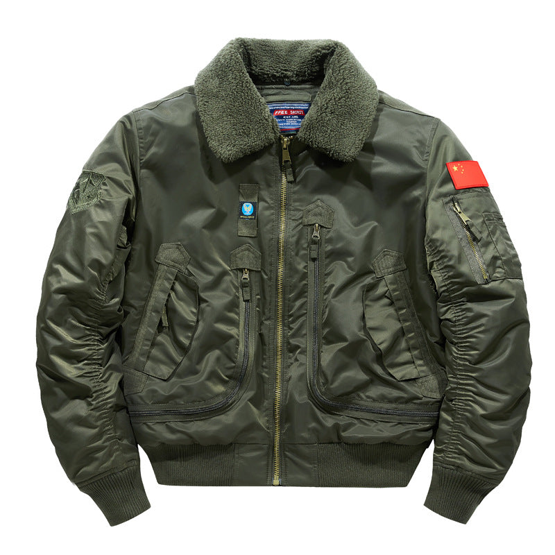 Mens Fleece Lined Tactical Jacket
