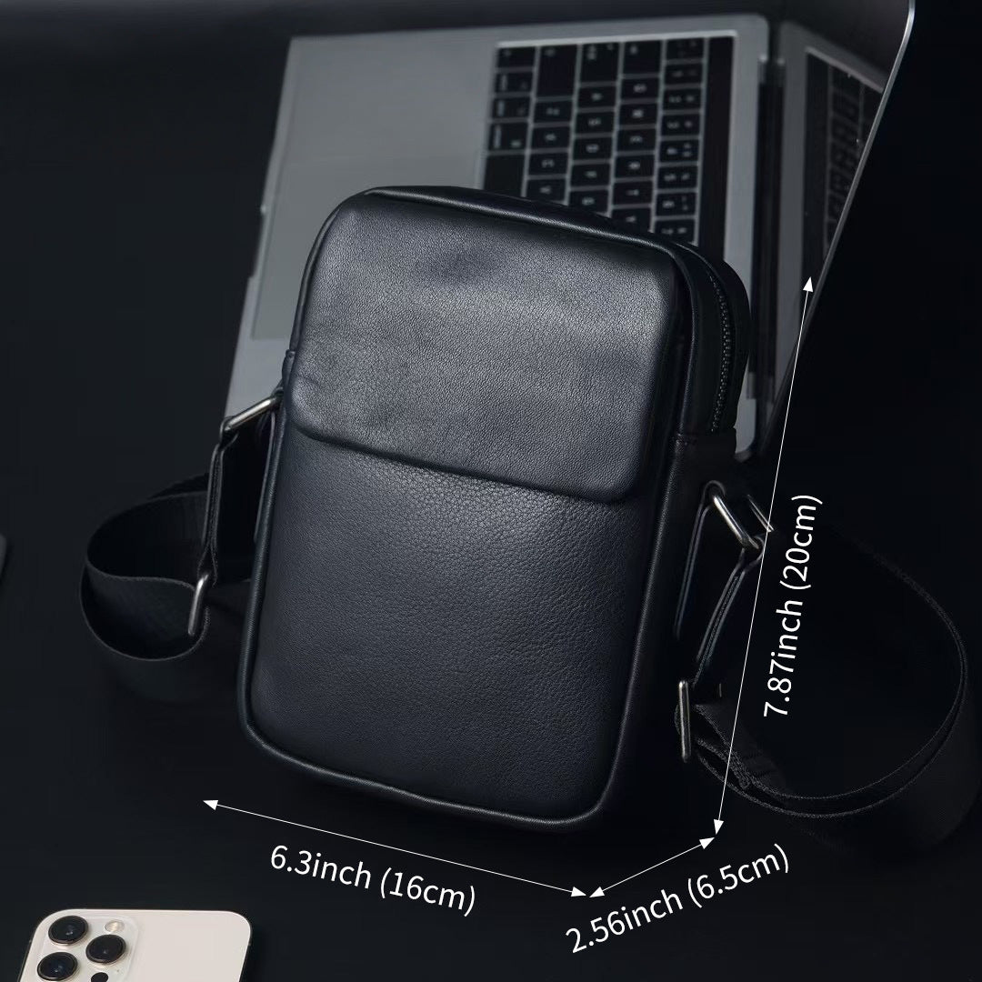 Mens Genuine Leather Crossbody Bag