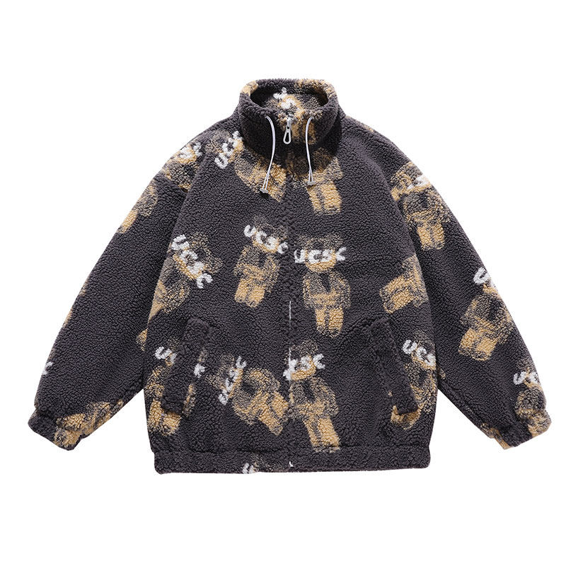 Mens Lamb Wool Printed Jacket