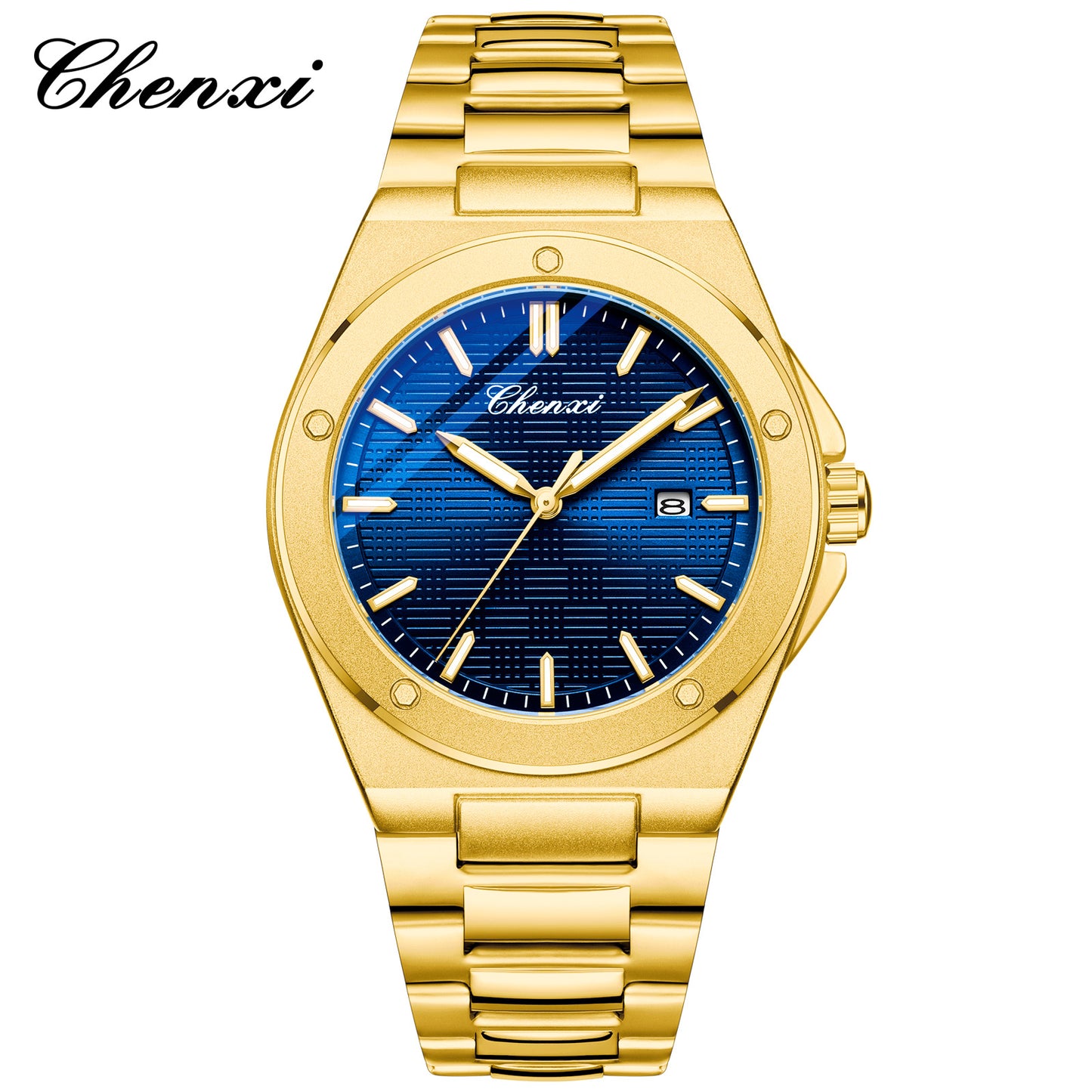 Mens Quartz Watch Calendar Luminous Water Resistant