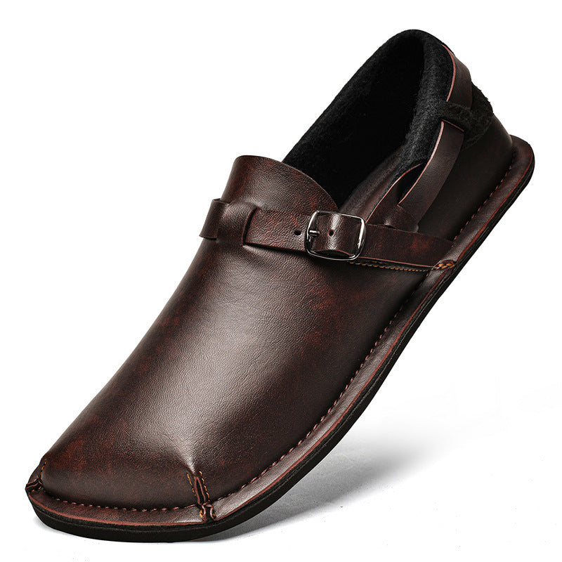 Mens Retro Casual Leather Loafers