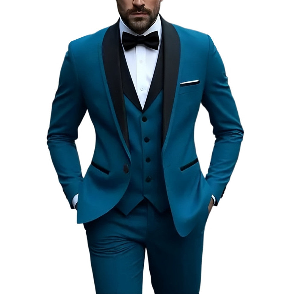 Mens Slim Fit Business Casual Suit