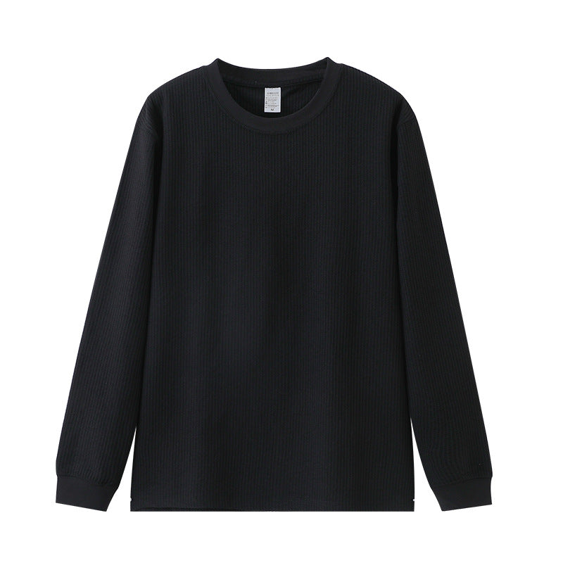 Mens Waffle Knit Long Sleeve T-Shirt