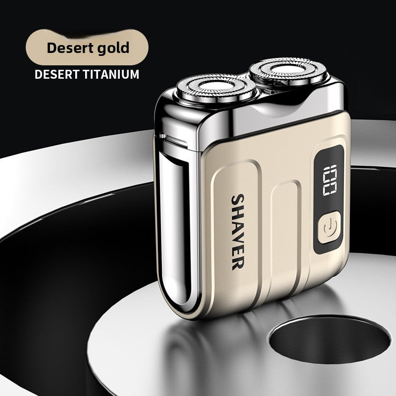 Mini USB Rechargeable Electric Shaver with Magnetic Dual Head