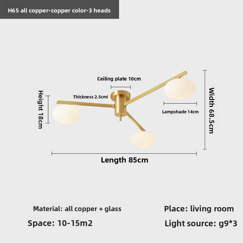 Minimalist bedroom ceiling lamp