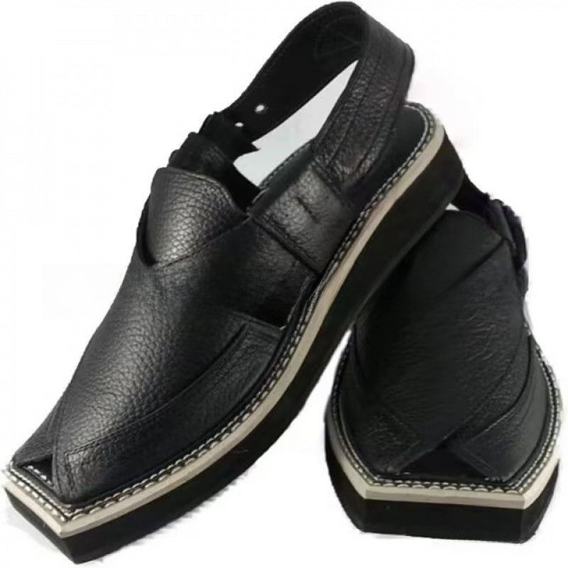 Minimalist Buckle Leather Sandals