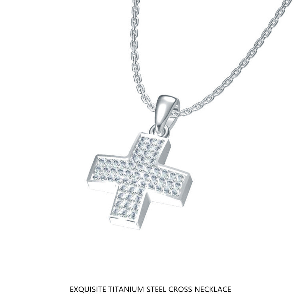 Minimalist Cross Zircon Necklace