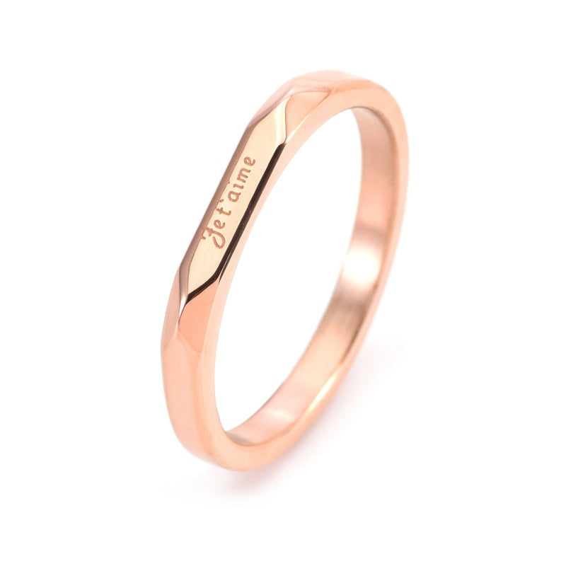 Minimalist Letter Geometric Ring