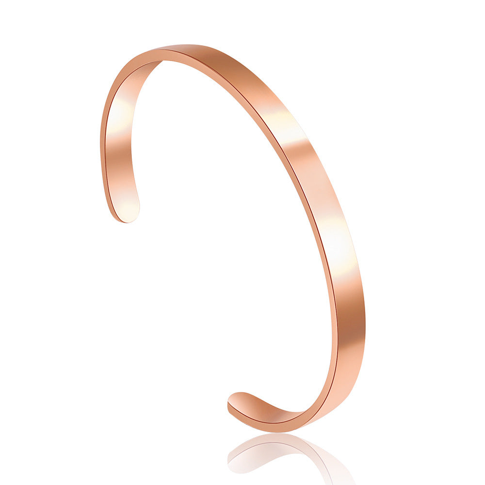 Minimalist Titanium Steel Open Bracelet