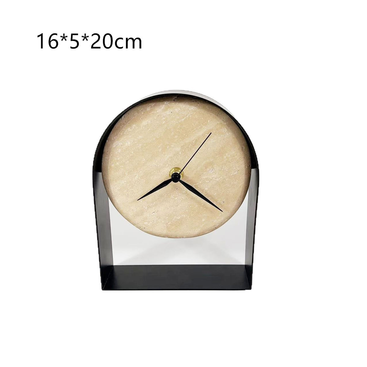 Minimalist Travertine Desktop Clock
