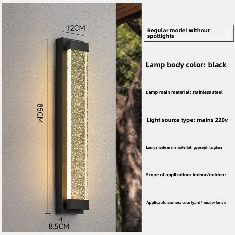 Modern Outdoor Waterproof Crystal Wall Lamp