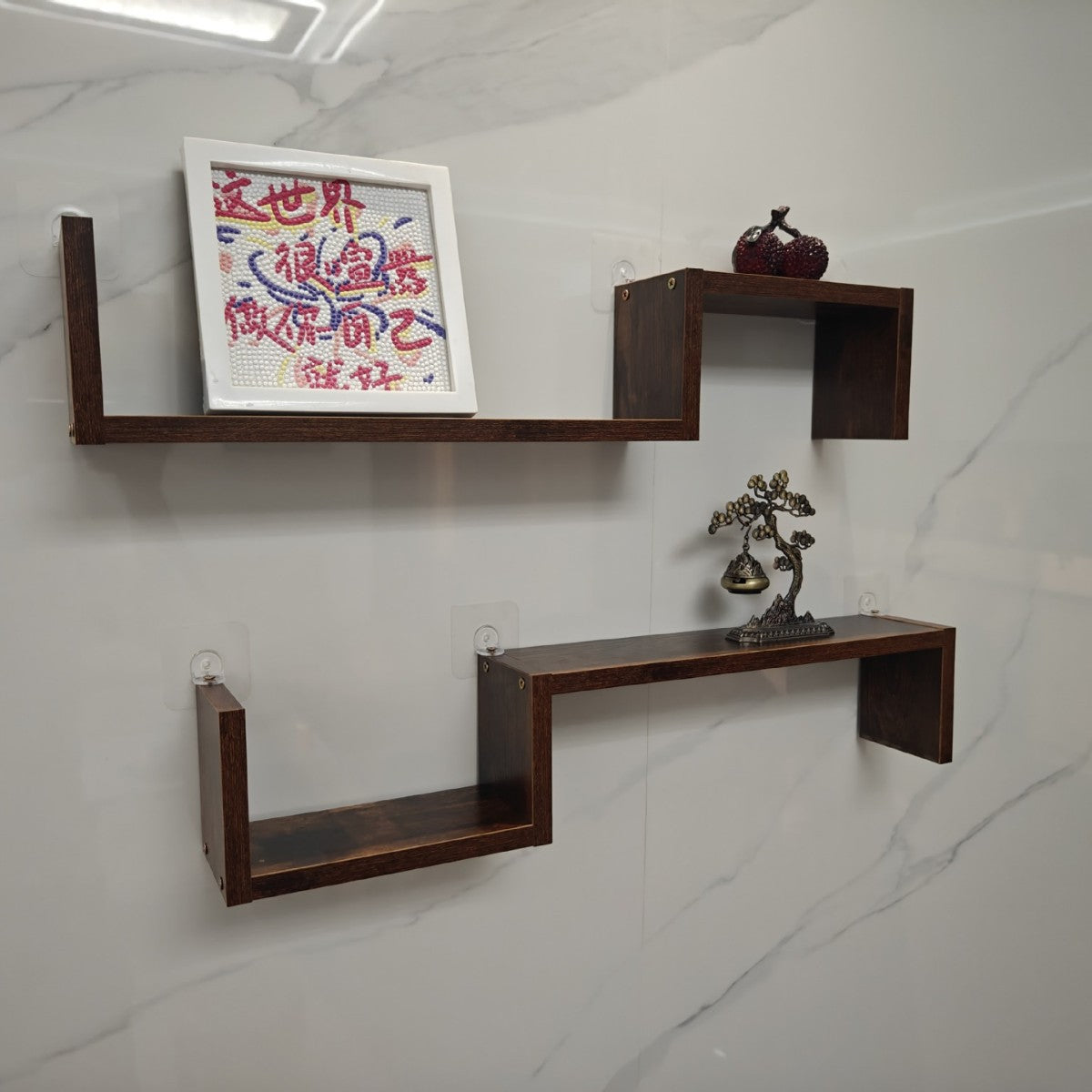 Modular Wall Mounted Shelf Grid Organizer