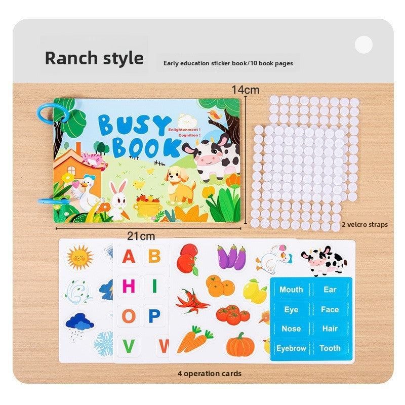 Montessori Educational Sticker Activity Book for Children