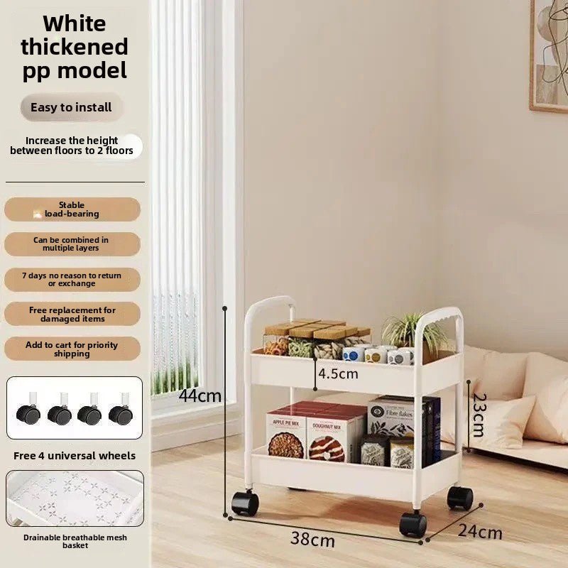 Movable Multi-Layer Plastic Storage Rack