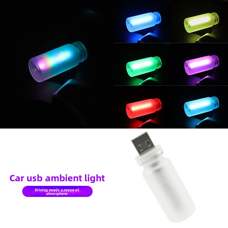 Multicolor USB Touch Night Light with Frosted Glass Design